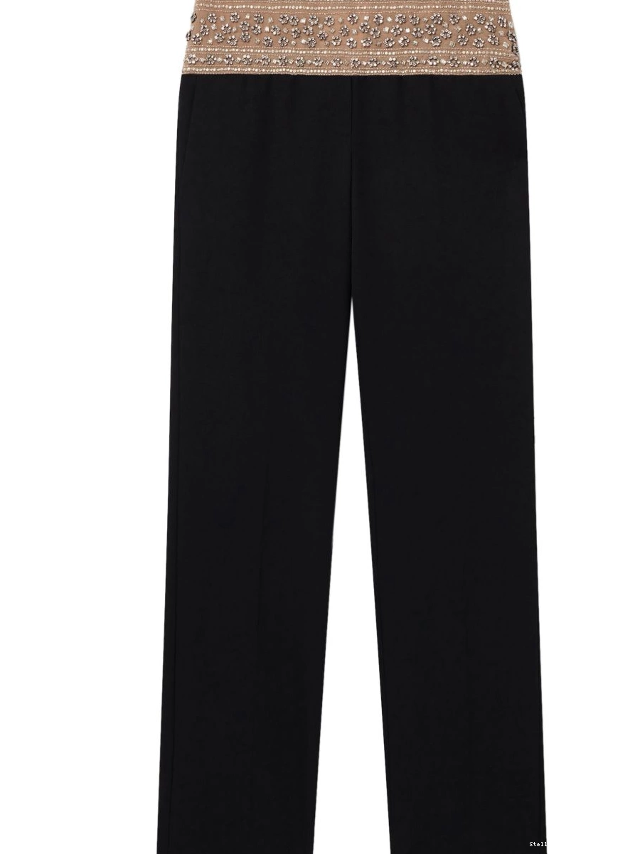Cheap Women Stella McCartney crystal-embellished trousers wool 0730